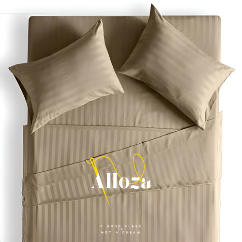نیمست ملحفه هتلی پارچه ژاکارد Alloza - تصویر 1